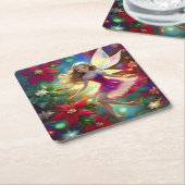 Kerst Fairy Collectie - Ash Blond Haar Kartonnen Onderzetters (Schuin)