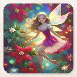 Kerst Fairy Collectie - Ash Blond Haar Kartonnen Onderzetters
