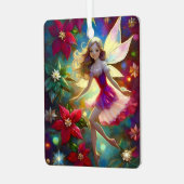 Kerst Fairy Collectie - Ash Blond Haar Metalen Ornament (Voorkant links)