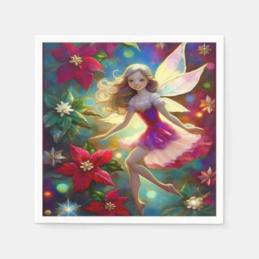 Kerst Fairy Collectie - Ash Blond Haar Servet (Voorkant)