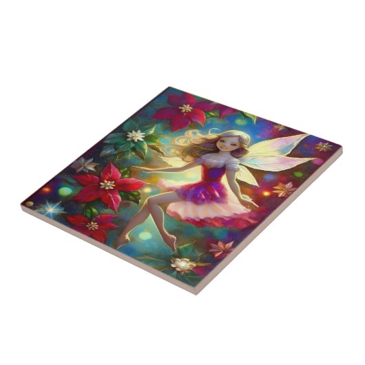 Kerst Fairy Collectie - Ash Blond Haar Tegeltje (Zijkant)