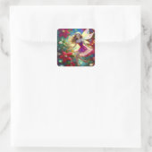 Kerst Fairy Collectie - Ash Blond Haar Vierkante Sticker (Tas)