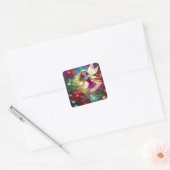 Kerst Fairy Collectie - Ash Blond Haar Vierkante Sticker (Envelop)