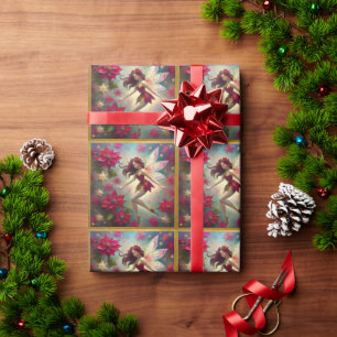 Kerst Fairy Collectie - Auburn Hair Cadeaupapier