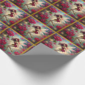 Kerst Fairy Collectie - Auburn Hair Cadeaupapier (Hoek)