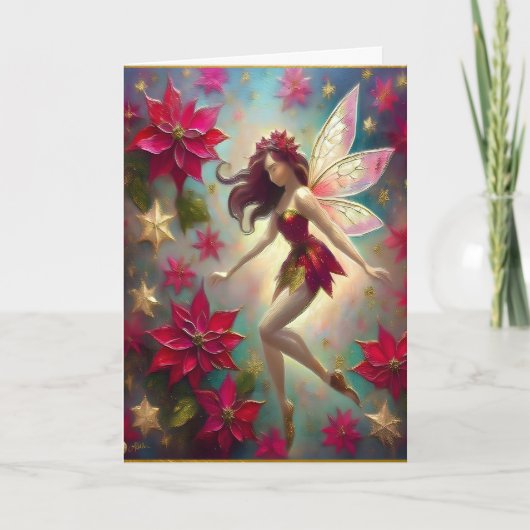 Kerst Fairy Collectie - Auburn Hair Kaart (Voorkant)