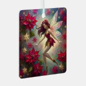 Kerst Fairy Collectie - Auburn Hair Metalen Ornament (Voorkant Rechts)