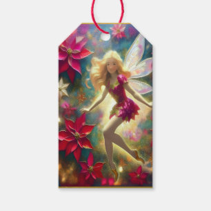 Kerst Fairy Collectie - Bord Goud Blond Haar Cadeaulabel