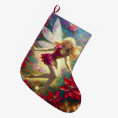 Kerst Fairy Collectie - Bord Goud Blond Haar Grote Kerstsok (Voorkant (Hangend))