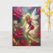 Kerst Fairy Collectie - Bord Goud Blond Haar Kaart (Gele Bloem)