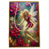 Kerst Fairy Collectie - Bord Goud Blond Haar Medium Cadeauzakje (Voorkant)