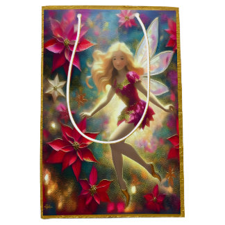 Kerst Fairy Collectie - Bord Goud Blond Haar Medium Cadeauzakje