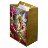 Kerst Fairy Collectie - Bord Goud Blond Haar Medium Cadeauzakje (Achterkant Gekanteld)