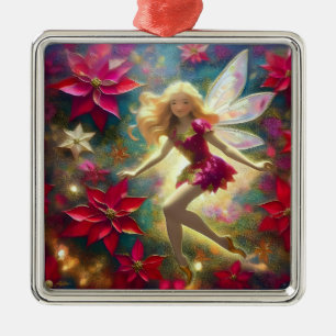 Kerst Fairy Collectie - Bord Goud Blond Haar Metalen Ornament