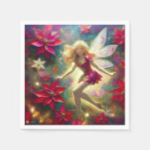 Kerst Fairy Collectie - Bord Goud Blond Haar Servet (Voorkant)