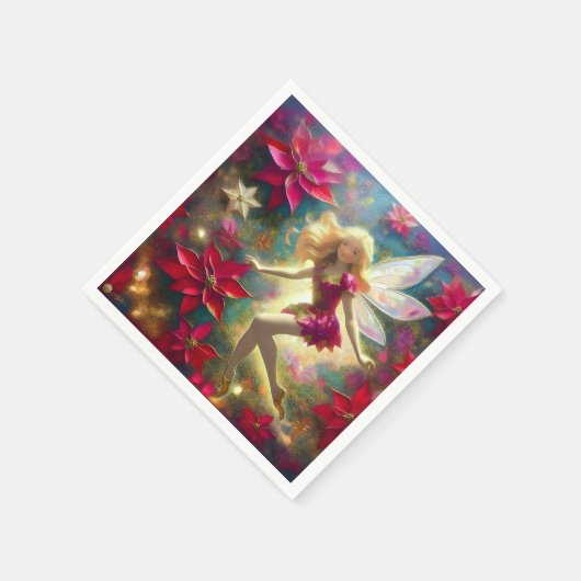 Kerst Fairy Collectie - Bord Goud Blond Haar Servet (Hoek)