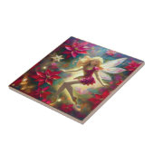 Kerst Fairy Collectie - Bord Goud Blond Haar Tegeltje (Zijkant)