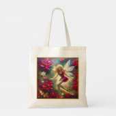 Kerst Fairy Collectie - Bord Goud Blond Haar Tote Bag (Achterkant)