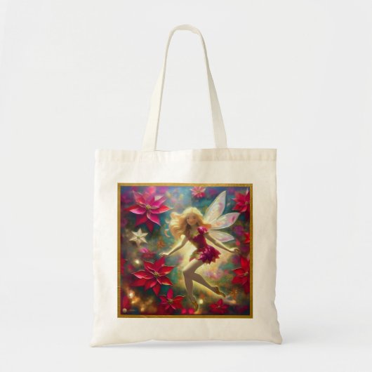 Kerst Fairy Collectie - Bord Goud Blond Haar Tote Bag (Voorkant)