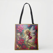 Kerst Fairy Collectie - Bord Goud Blond Haar Tote Bag (Voorkant)