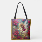Kerst Fairy Collectie - Bord Goud Blond Haar Tote Bag (Achterkant)