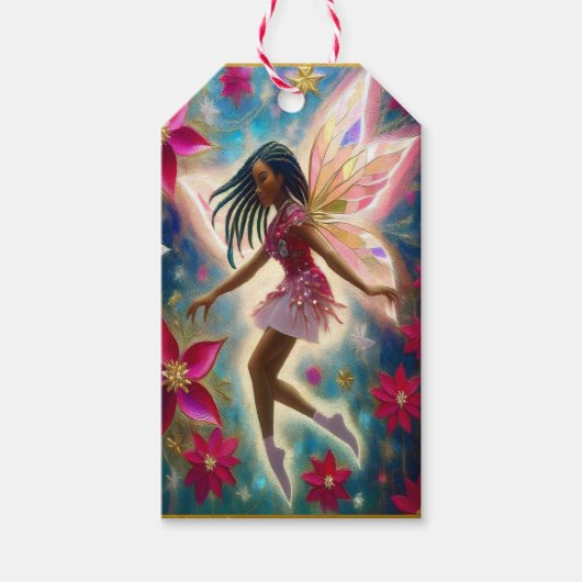 Kerst Fairy Collectie - Kornuiten Vlechten Haar Cadeaulabel (Voorkant)