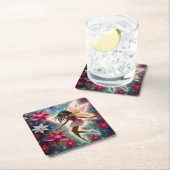 Kerst Fairy Collectie - Kornuiten Vlechten Haar Kartonnen Onderzetters (Insitu)