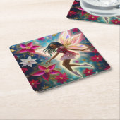 Kerst Fairy Collectie - Kornuiten Vlechten Haar Kartonnen Onderzetters (Schuin)