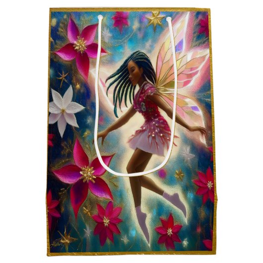 Kerst Fairy Collectie - Kornuiten Vlechten Haar Medium Cadeauzakje (Achterkant)