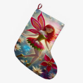 Kerst Fairy Collectie - Rood haar Grote Kerstsok (Voorkant (Hangend))