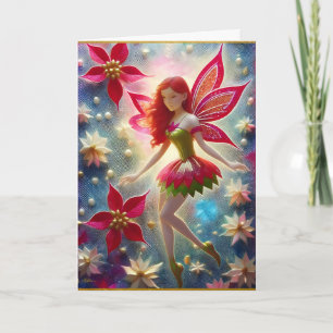Kerst Fairy Collectie - Rood haar Kaart