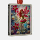 Kerst Fairy Collectie - Rood haar Metalen Ornament (Rechts)