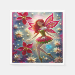Kerst Fairy Collectie - Rood haar Servet