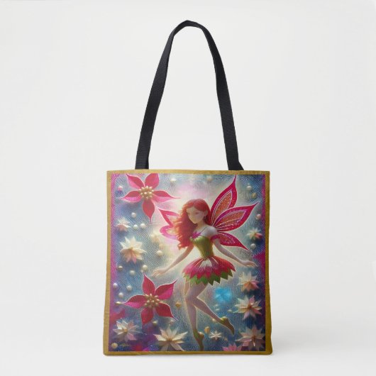 Kerst Fairy Collectie - Rood haar Tote Bag (Voorkant)
