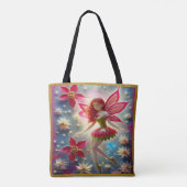 Kerst Fairy Collectie - Rood haar Tote Bag (Achterkant)