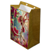 Kerst Fairy Collectie - Roos Rood Haar Medium Cadeauzakje (Voorkant Gekanteld)