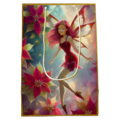 Kerst Fairy Collectie - Roos Rood Haar Medium Cadeauzakje (Achterkant)