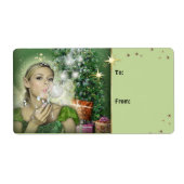 Kerst Fairy Gift Label (Voorkant)
