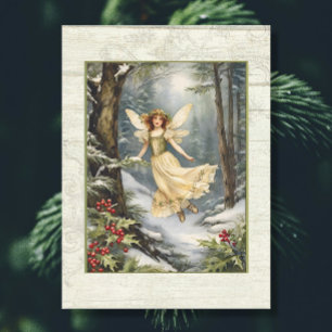 Kerst Fairy Pine Forest Holly rustieke schuur hout Tissuepapier