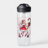 Kerst Fairy Red White Candy Cane Waterfles (Voorkant)