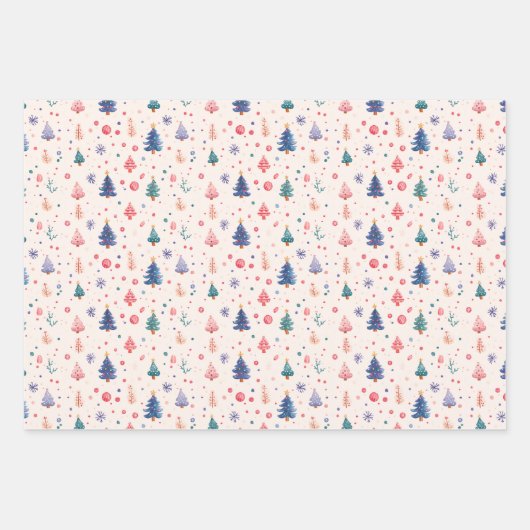 Kerst Fairy Tree Gingerbread Man Inpakpapier Vel (Voorkant)