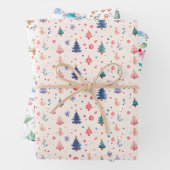 Kerst Fairy Tree Gingerbread Man Inpakpapier Vel (In situ)