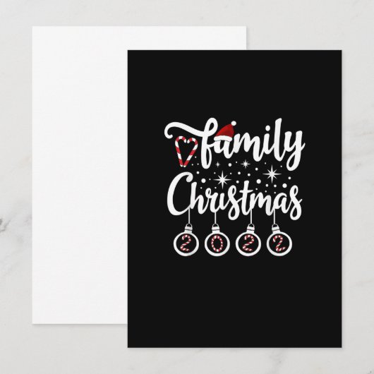 Kerst Familie 2022 Schattige Familie Kerstmis 2022 Kaart (Voorkant / Achterkant)