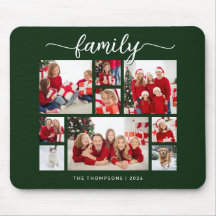 Kerst Familie 9 Foto Collage Bosgroen