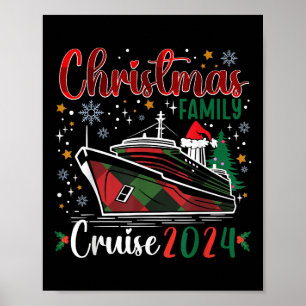 Kerst familie cruise 2024 Kerstmis vakantie boot Poster