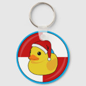 Kerst Familie Cruise Cruising Rubber Duck Sleutelhanger (Voorkant)