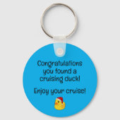 Kerst Familie Cruise Cruising Rubber Duck Sleutelhanger (Achterkant)