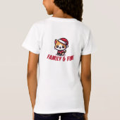 Kerst, Familie en Leuk kat T-shirt (Achterkant)