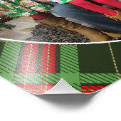 Kerst Familie Foto 11 x 14 Plaid Foto Afdruk (Hoek)