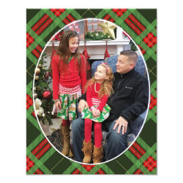 Kerst Familie Foto 11 x 14 Plaid Foto Afdruk